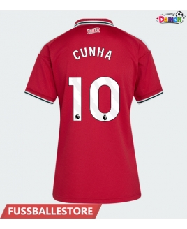 Günstige Manchester United Matheus Cunha #10 Heimtrikot Damen 2026-27 Kurzarm